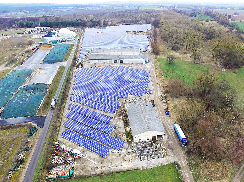 The picture shows the PV power plant Wriezen.